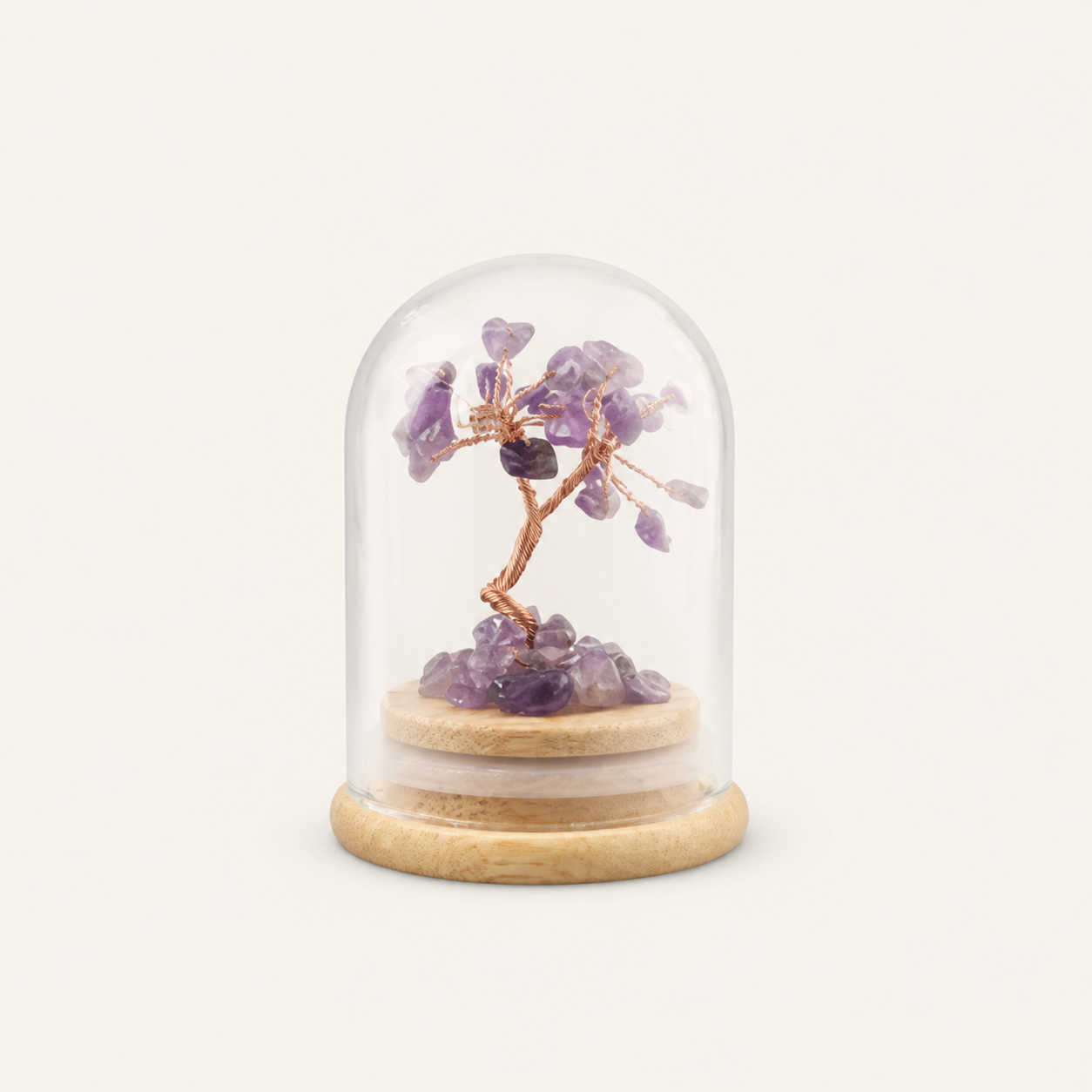 High-end natural crystal gravel fortune tree ornament, birthday gift, wishing bottle, wishing tree craft, gift wholesale