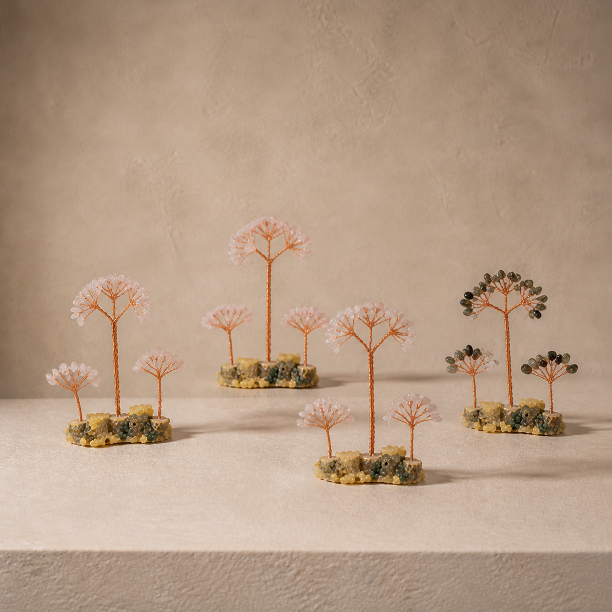 Agate Sliced Crystal Tree Home Decoration Manufacturer Wholesale Handmade Natural Crystal Tree Stone Tree Ornament