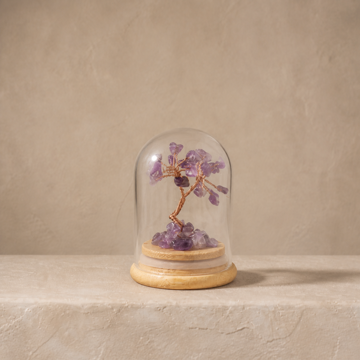 High-end natural crystal gravel fortune tree ornament, birthday gift, wishing bottle, wishing tree craft, gift wholesale