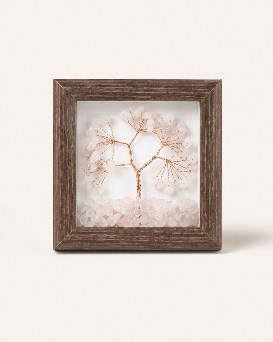 Natural crystal gravel money tree picture frame decorative painting, gift for friends, housewarming, opening ceremony, craft ornament