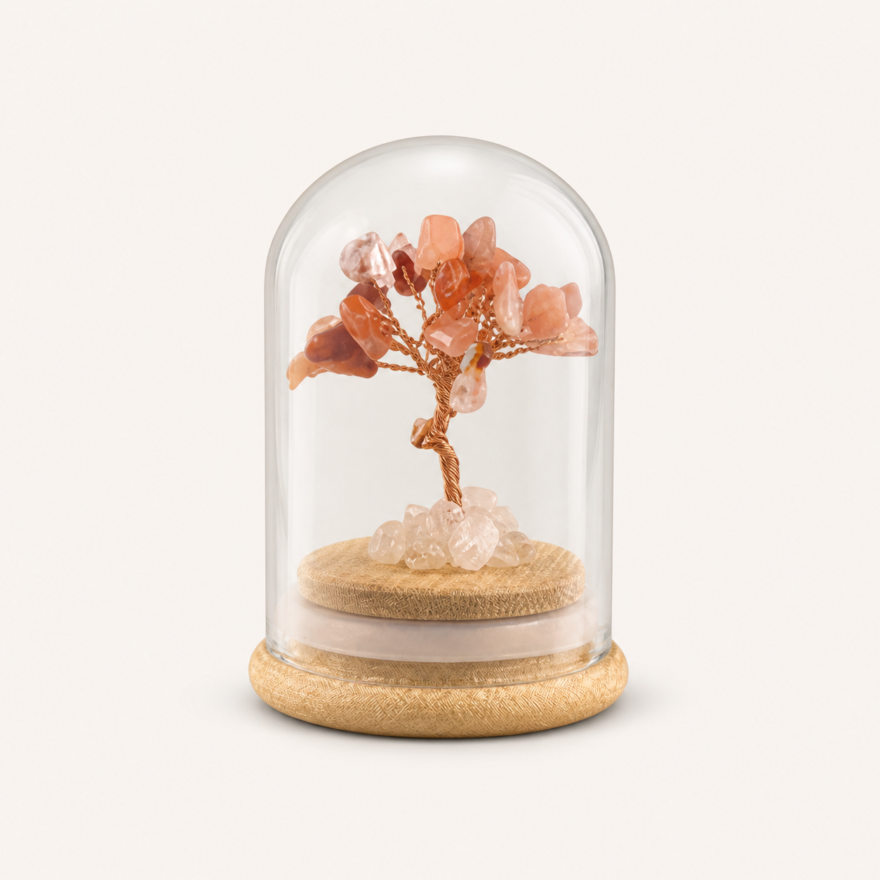 High-end natural crystal gravel fortune tree ornament, birthday gift, wishing bottle, wishing tree craft, gift wholesale