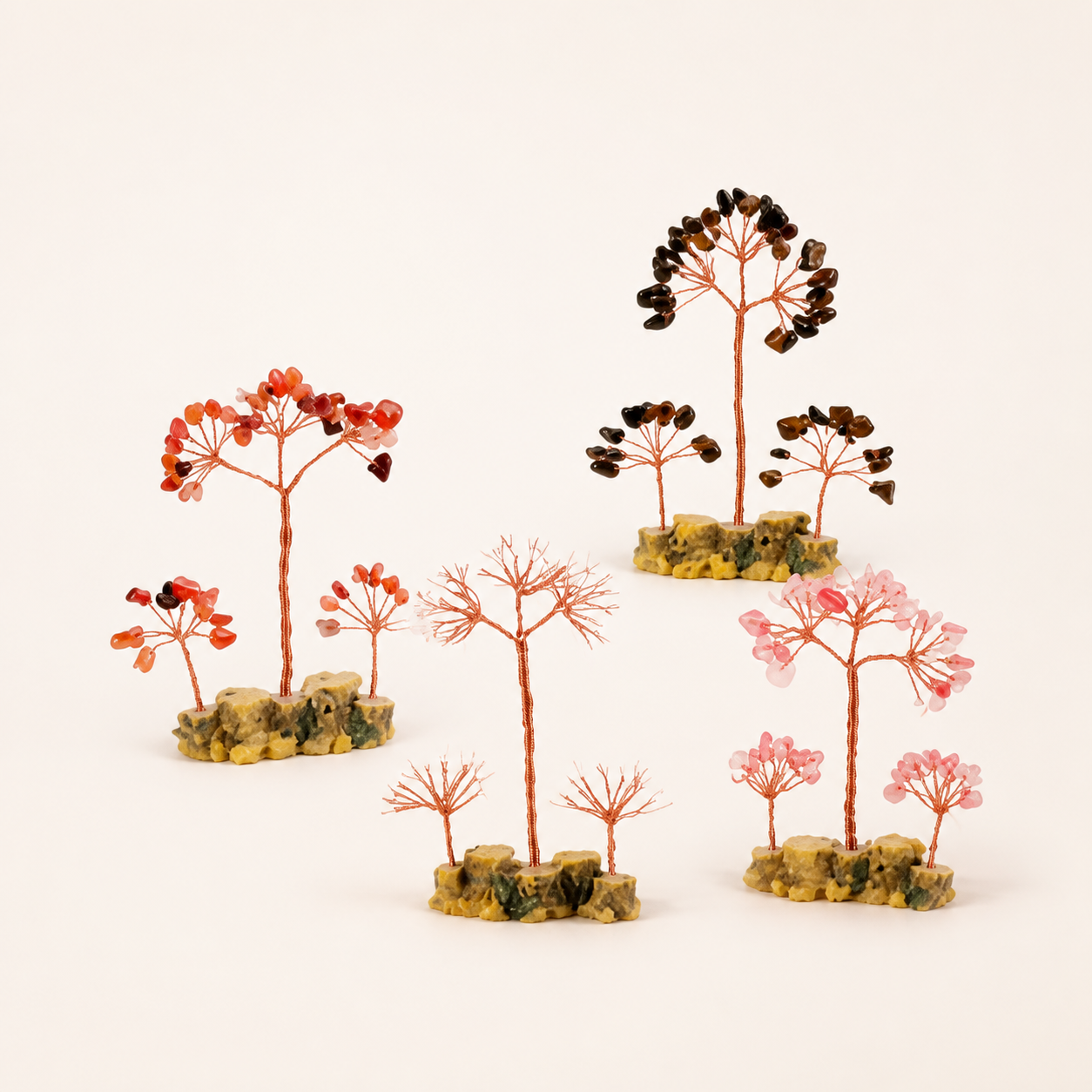 Agate Sliced Crystal Tree Home Decoration Manufacturer Wholesale Handmade Natural Crystal Tree Stone Tree Ornament