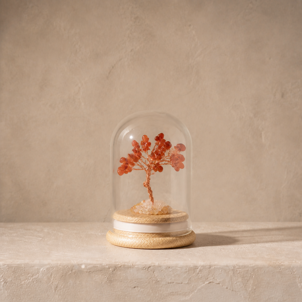 High-end natural crystal gravel fortune tree ornament, birthday gift, wishing bottle, wishing tree craft, gift wholesale