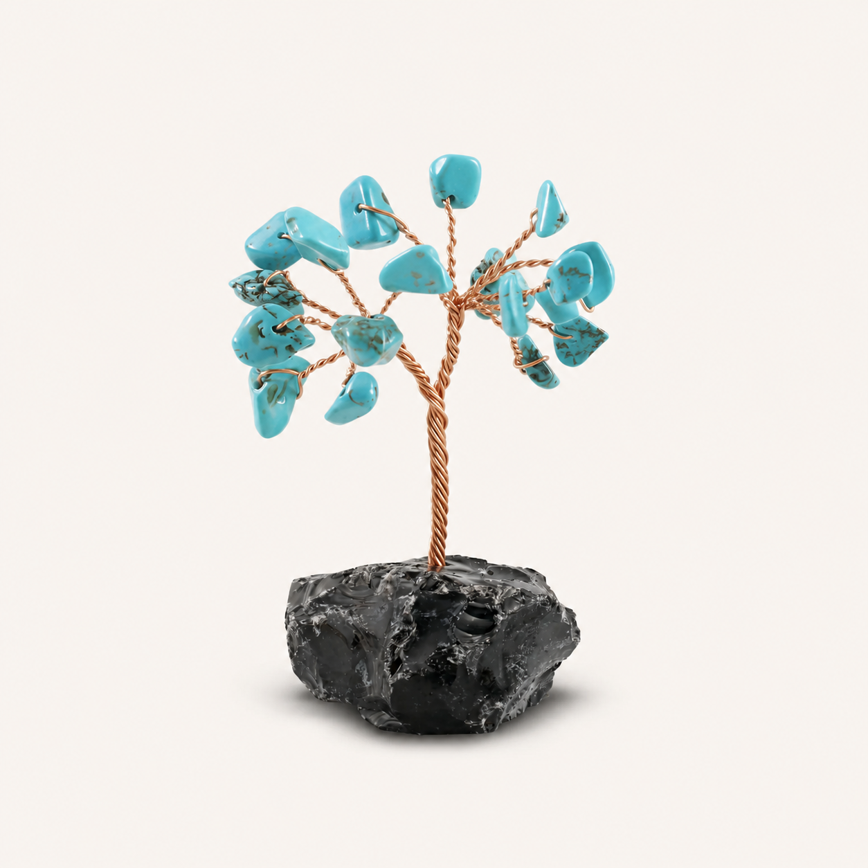 Natural crystal gravel fortune tree decorative craft for home, office desk, and car