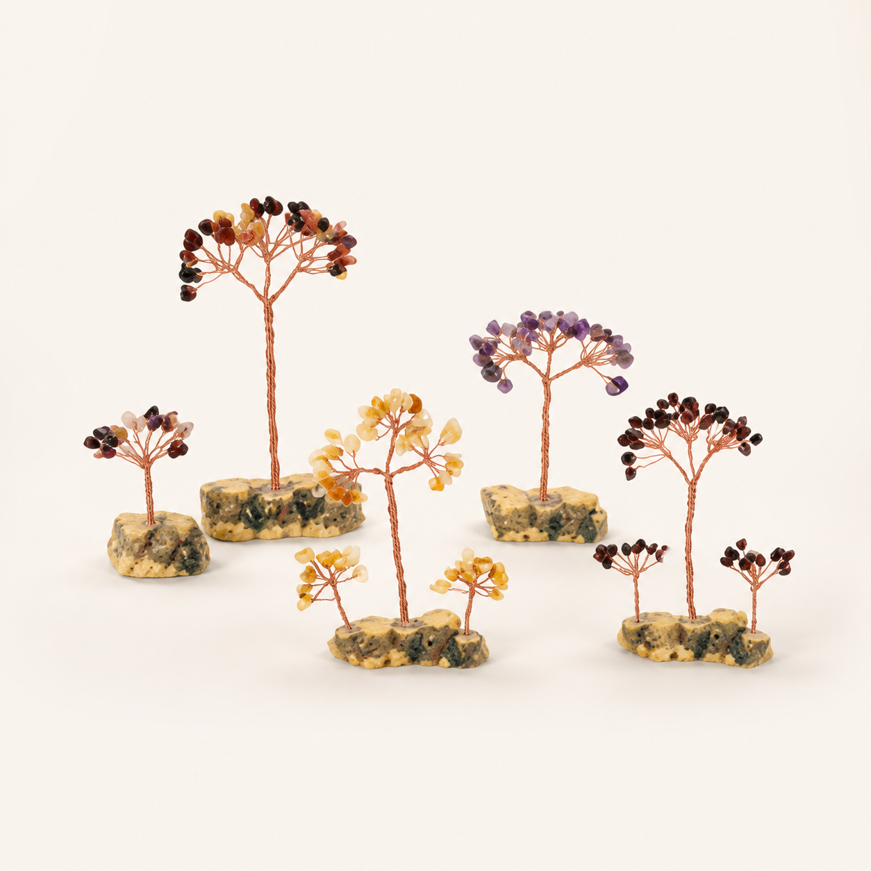 Agate Sliced Crystal Tree Home Decoration Manufacturer Wholesale Handmade Natural Crystal Tree Stone Tree Ornament