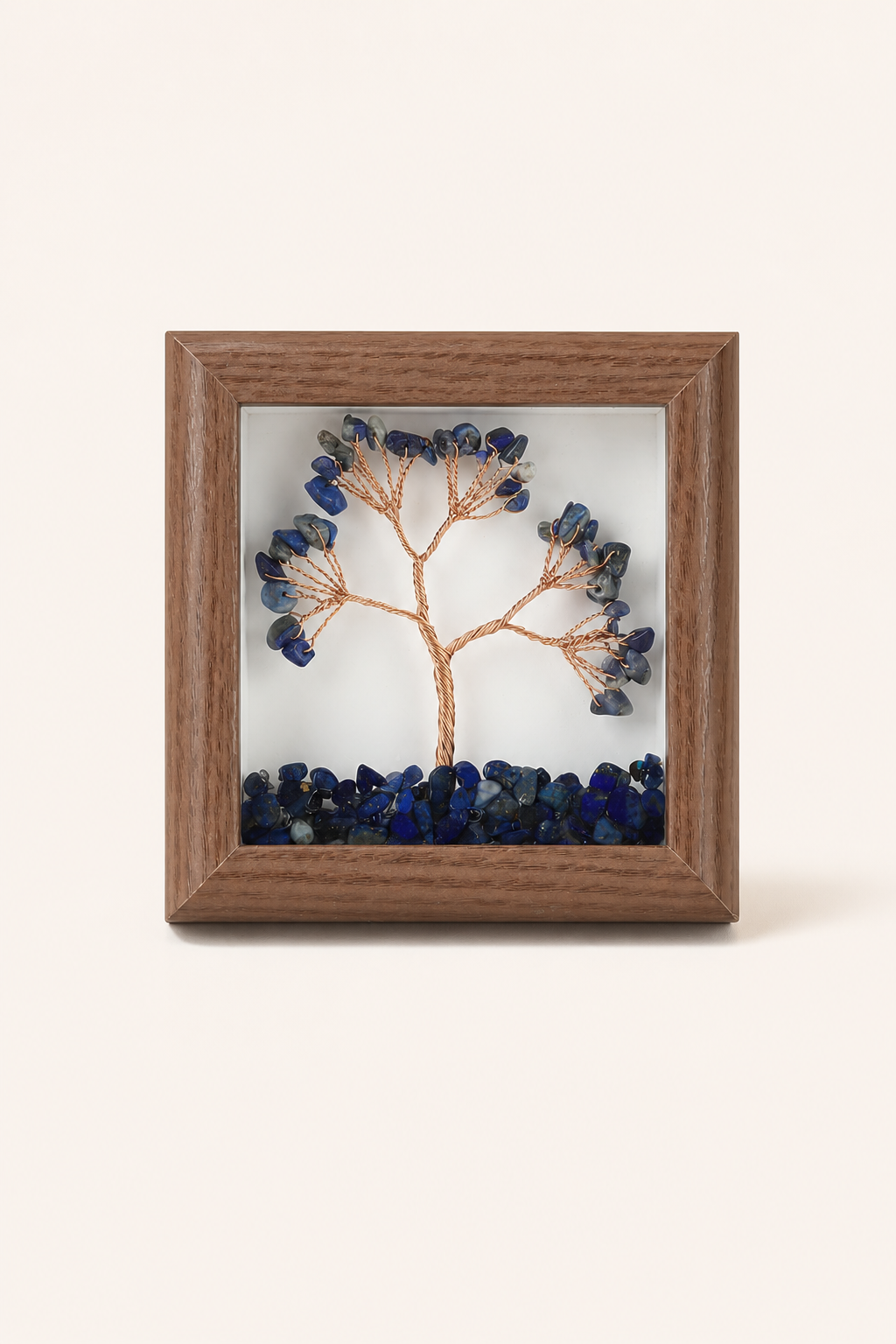 Natural crystal gravel money tree picture frame decorative painting, gift for friends, housewarming, opening ceremony, craft ornament