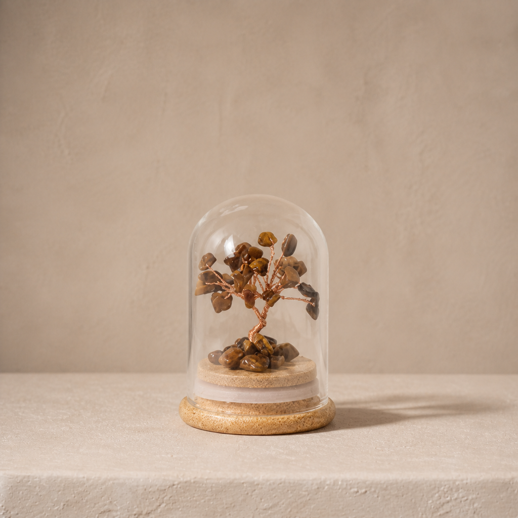 High-end natural crystal gravel fortune tree ornament, birthday gift, wishing bottle, wishing tree craft, gift wholesale