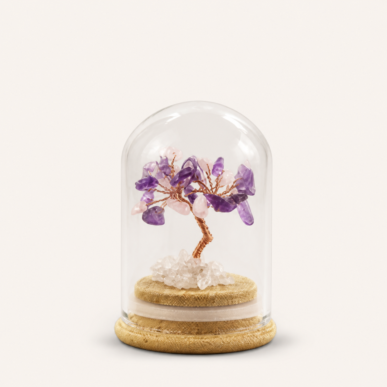 High-end natural crystal gravel fortune tree ornament, birthday gift, wishing bottle, wishing tree craft, gift wholesale