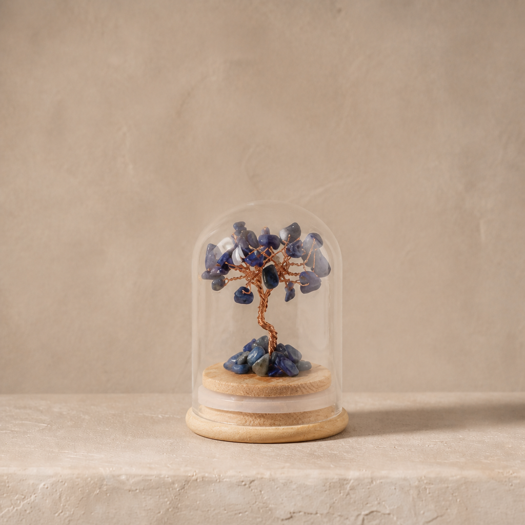 High-end natural crystal gravel fortune tree ornament, birthday gift, wishing bottle, wishing tree craft, gift wholesale