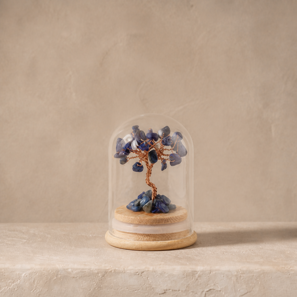 High-end natural crystal gravel fortune tree ornament, birthday gift, wishing bottle, wishing tree craft, gift wholesale
