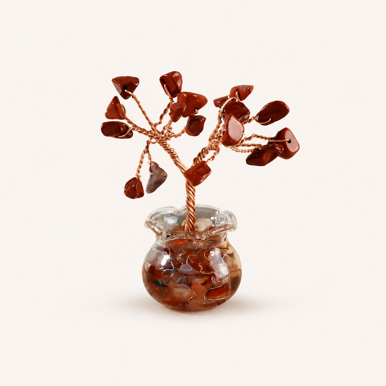 Natural crystal gravel fortune tree decorative craft for home, office desk, and car
