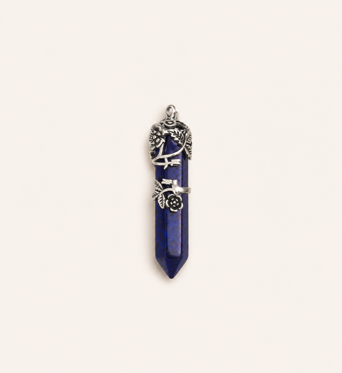 European and American vintage natural stone rose hexagonal column necklace crystal jewelry accessories purple, white, pink crystal necklace pendant
