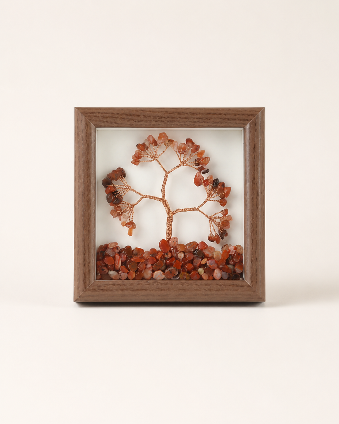 Natural crystal gravel money tree picture frame decorative painting, gift for friends, housewarming, opening ceremony, craft ornament