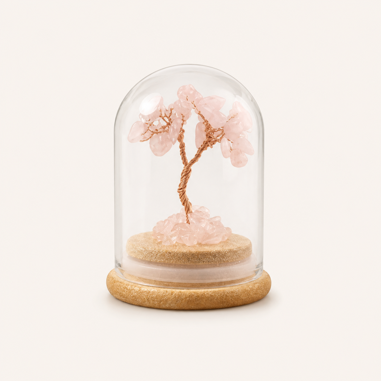 High-end natural crystal gravel fortune tree ornament, birthday gift, wishing bottle, wishing tree craft, gift wholesale
