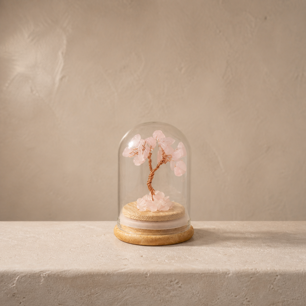 High-end natural crystal gravel fortune tree ornament, birthday gift, wishing bottle, wishing tree craft, gift wholesale