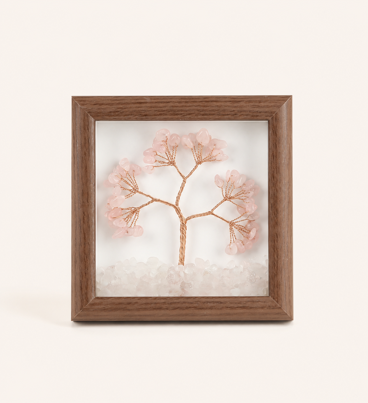 Natural crystal gravel money tree picture frame decorative painting, gift for friends, housewarming, opening ceremony, craft ornament