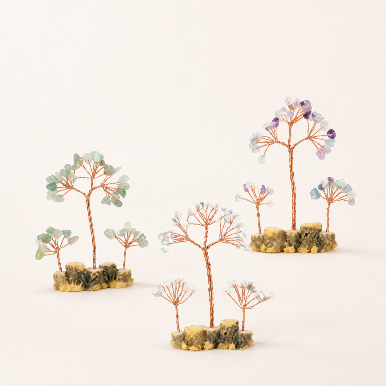 Agate Sliced Crystal Tree Home Decoration Manufacturer Wholesale Handmade Natural Crystal Tree Stone Tree Ornament