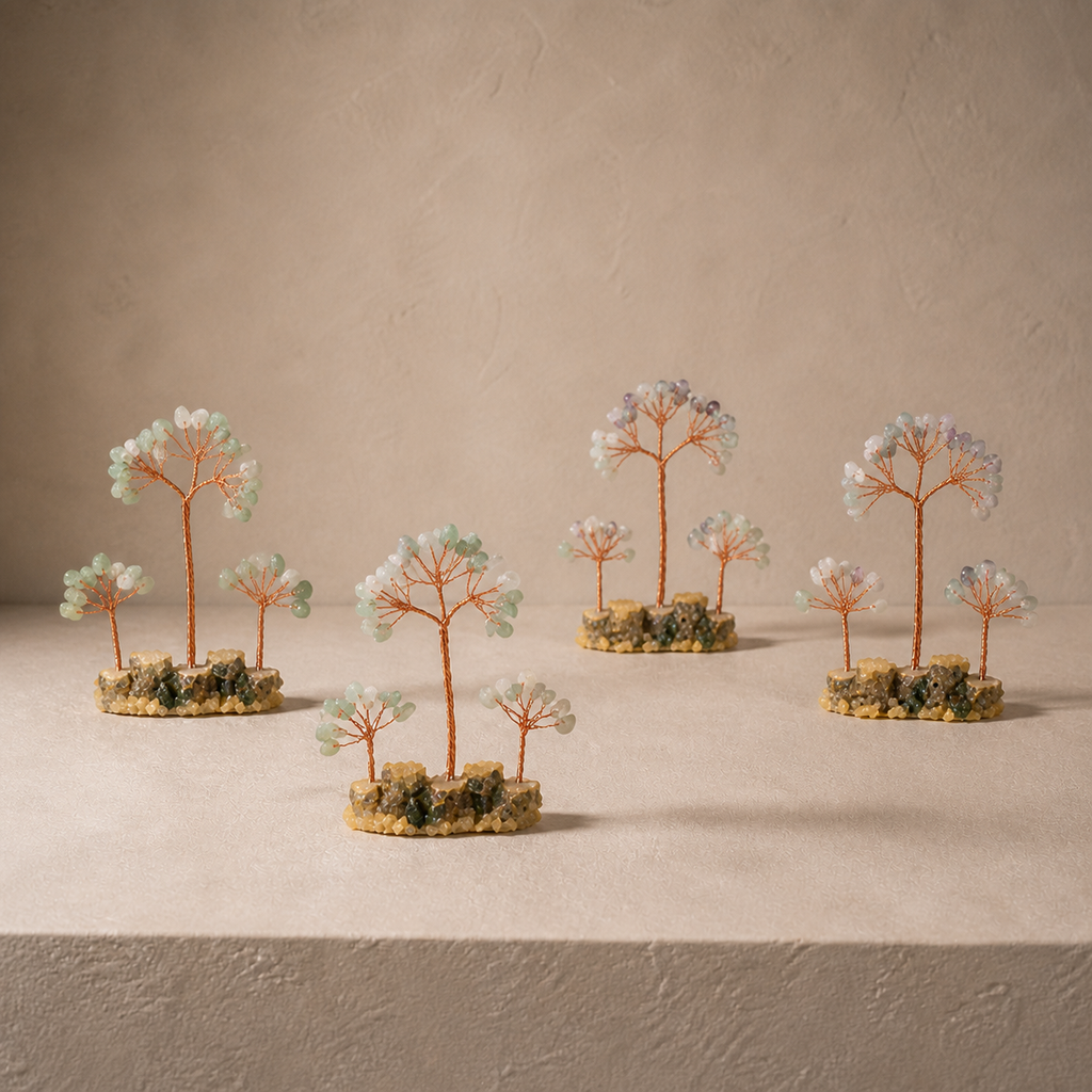 Agate Sliced Crystal Tree Home Decoration Manufacturer Wholesale Handmade Natural Crystal Tree Stone Tree Ornament