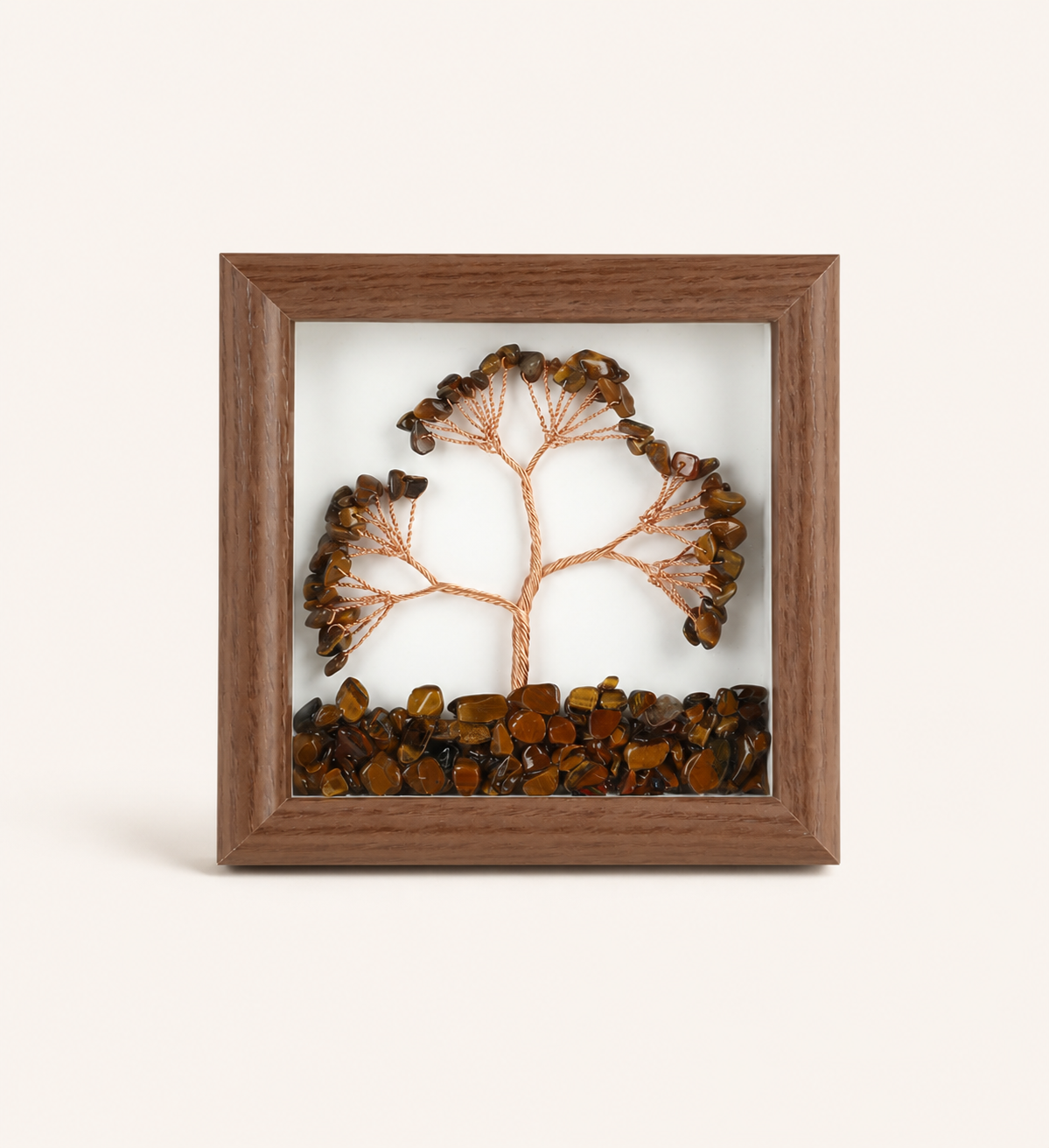 Natural crystal gravel money tree picture frame decorative painting, gift for friends, housewarming, opening ceremony, craft ornament