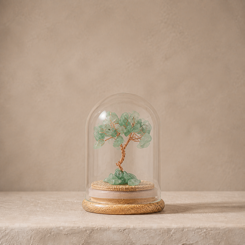 High-end natural crystal gravel fortune tree ornament, birthday gift, wishing bottle, wishing tree craft, gift wholesale