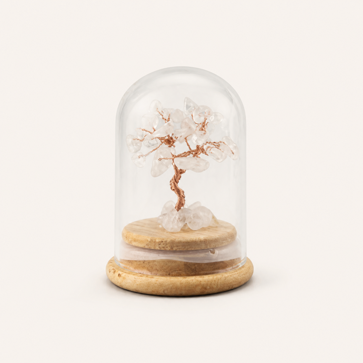 High-end natural crystal gravel fortune tree ornament, birthday gift, wishing bottle, wishing tree craft, gift wholesale