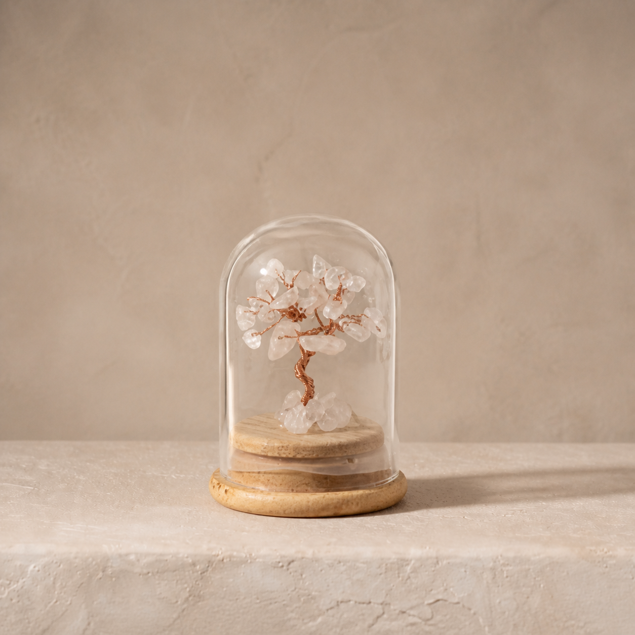 High-end natural crystal gravel fortune tree ornament, birthday gift, wishing bottle, wishing tree craft, gift wholesale