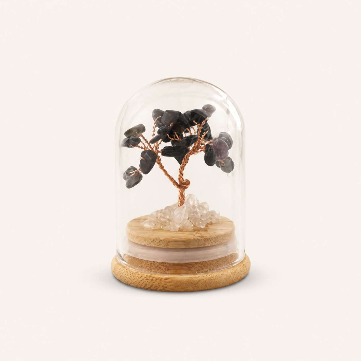 High-end natural crystal gravel fortune tree ornament, birthday gift, wishing bottle, wishing tree craft, gift wholesale