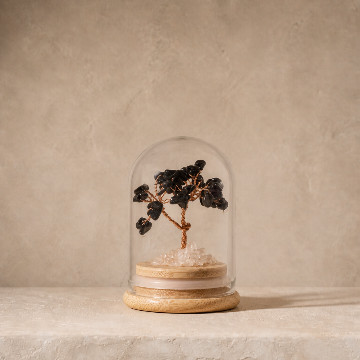 High-end natural crystal gravel fortune tree ornament, birthday gift, wishing bottle, wishing tree craft, gift wholesale