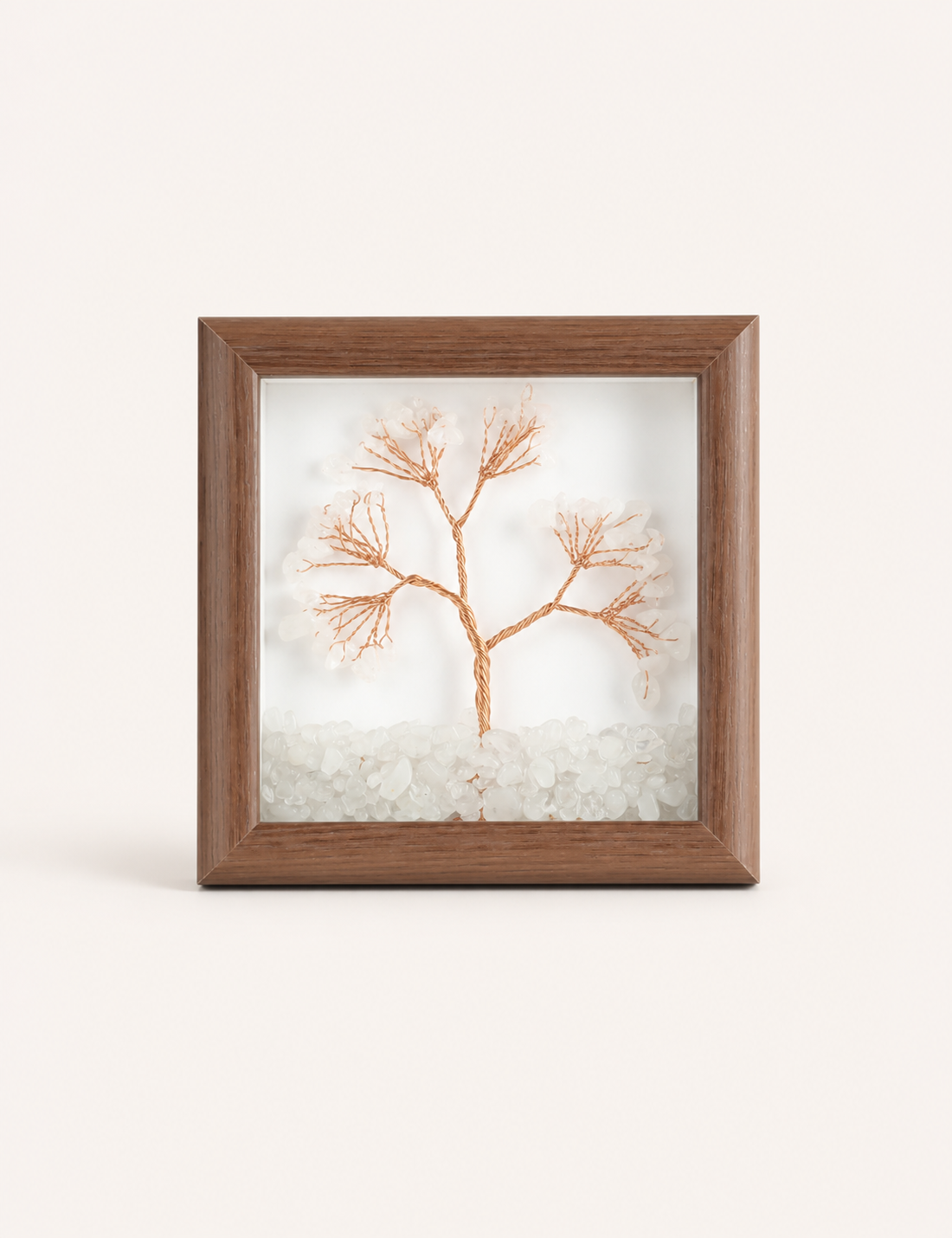 Natural crystal gravel money tree picture frame decorative painting, gift for friends, housewarming, opening ceremony, craft ornament