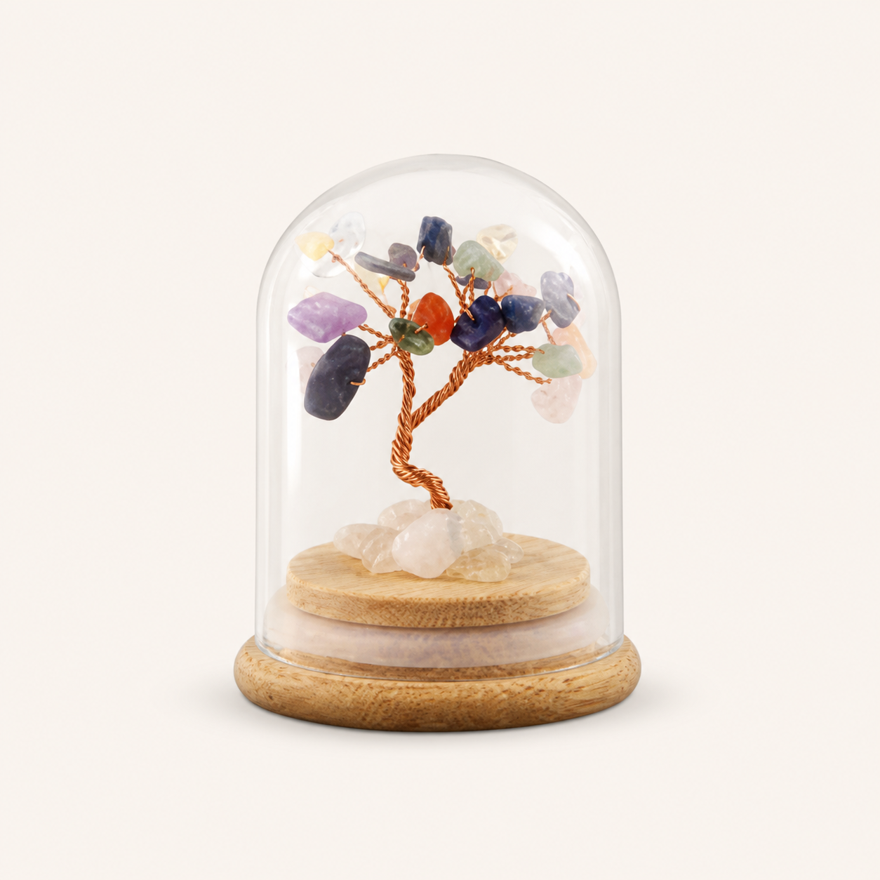High-end natural crystal gravel fortune tree ornament, birthday gift, wishing bottle, wishing tree craft, gift wholesale