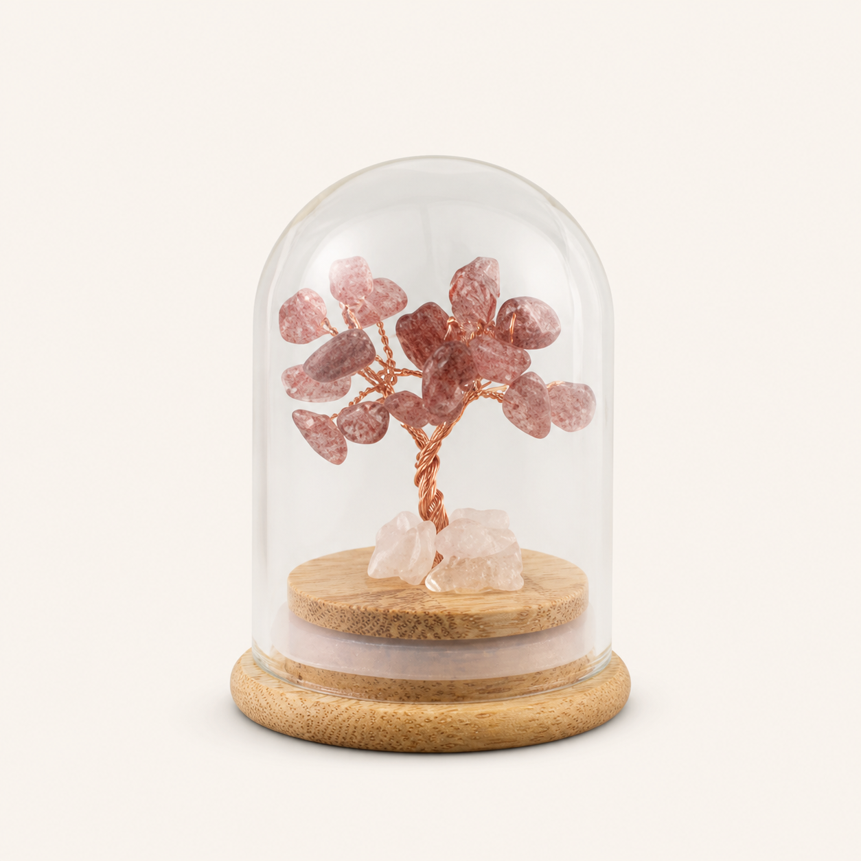 High-end natural crystal gravel fortune tree ornament, birthday gift, wishing bottle, wishing tree craft, gift wholesale