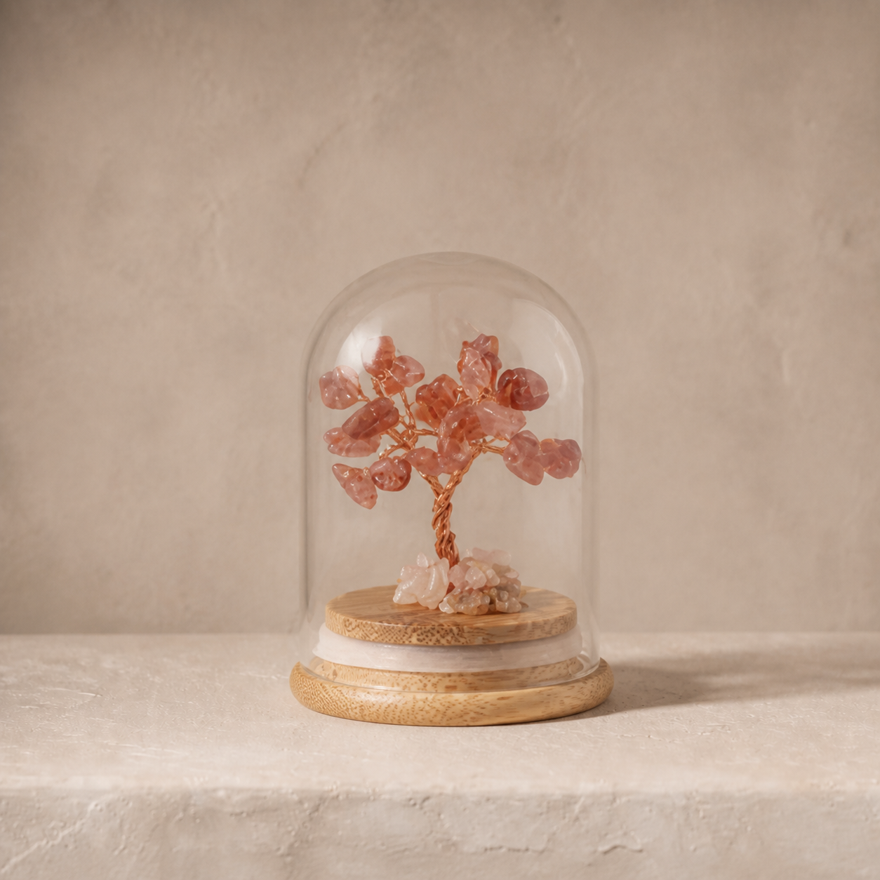 High-end natural crystal gravel fortune tree ornament, birthday gift, wishing bottle, wishing tree craft, gift wholesale