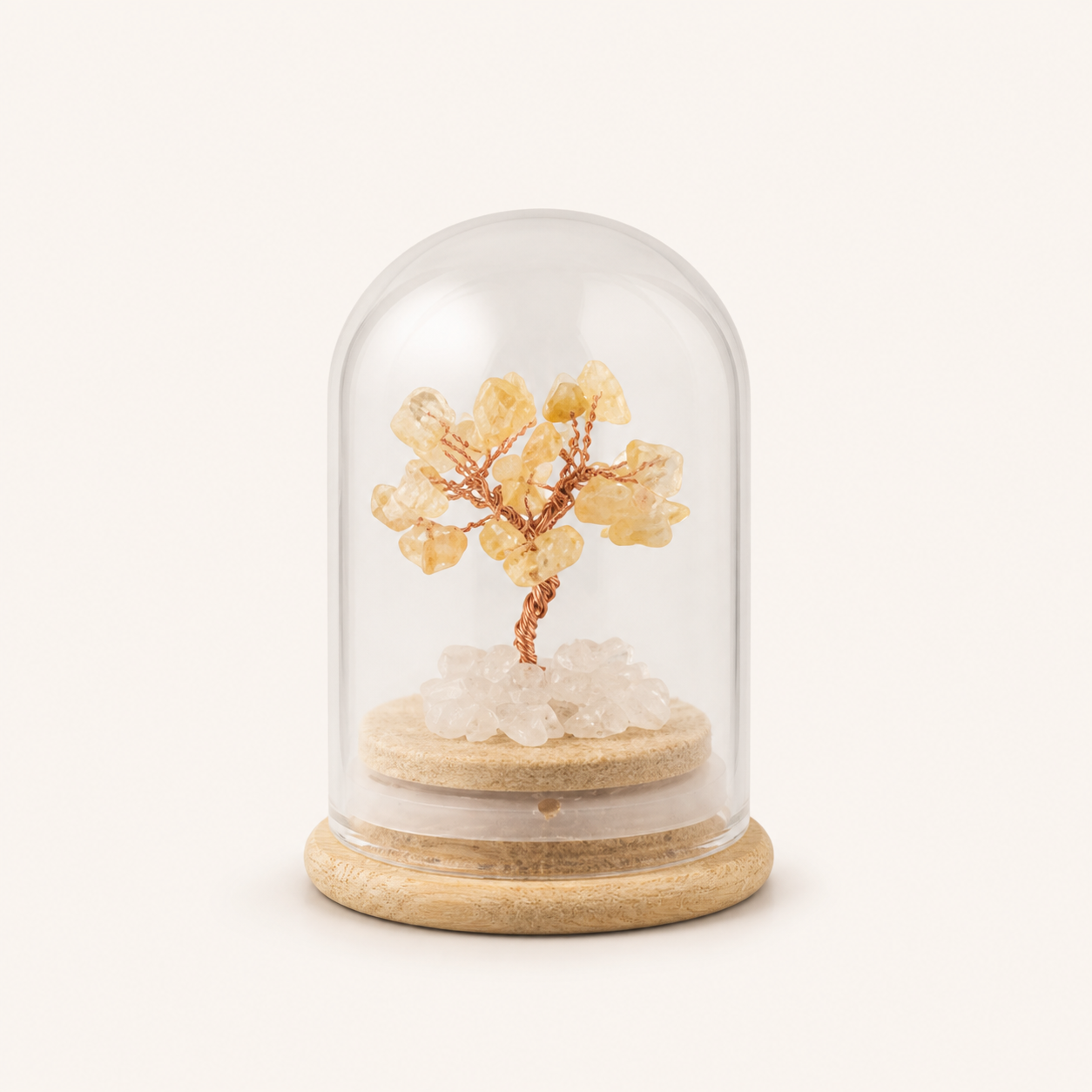 High-end natural crystal gravel fortune tree ornament, birthday gift, wishing bottle, wishing tree craft, gift wholesale