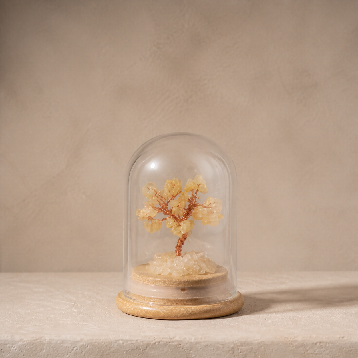 High-end natural crystal gravel fortune tree ornament, birthday gift, wishing bottle, wishing tree craft, gift wholesale