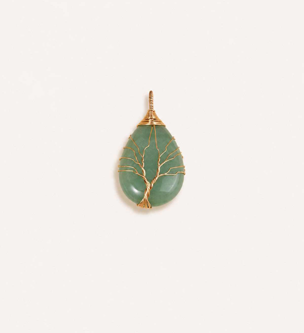 Amethyst Necklace Pendant Handmade Woven Wire Life Tree Necklace Water Drop Natural Stone Crystal Pendant