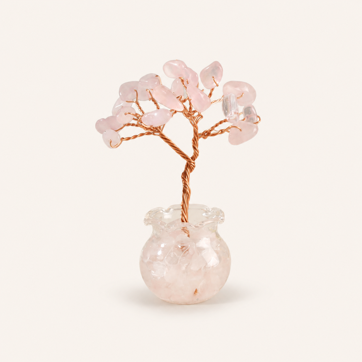 Natural crystal gravel fortune tree decorative craft for home, office desk, and car