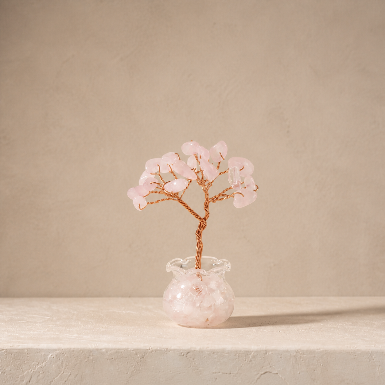 Natural crystal gravel fortune tree decorative craft for home, office desk, and car