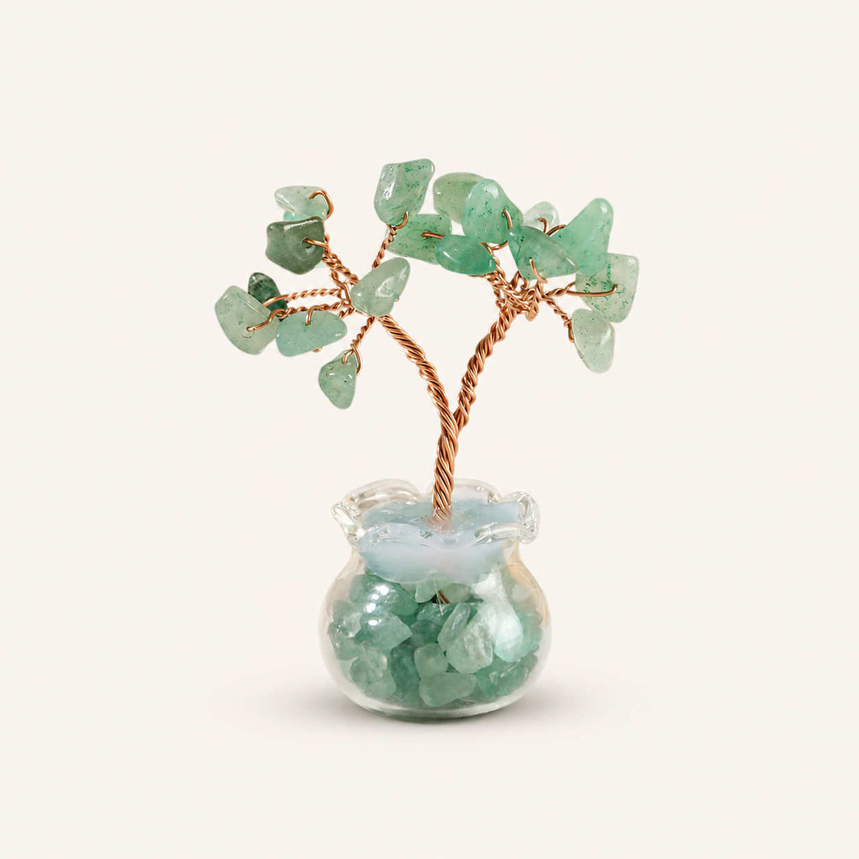 Natural crystal gravel fortune tree decorative craft for home, office desk, and car