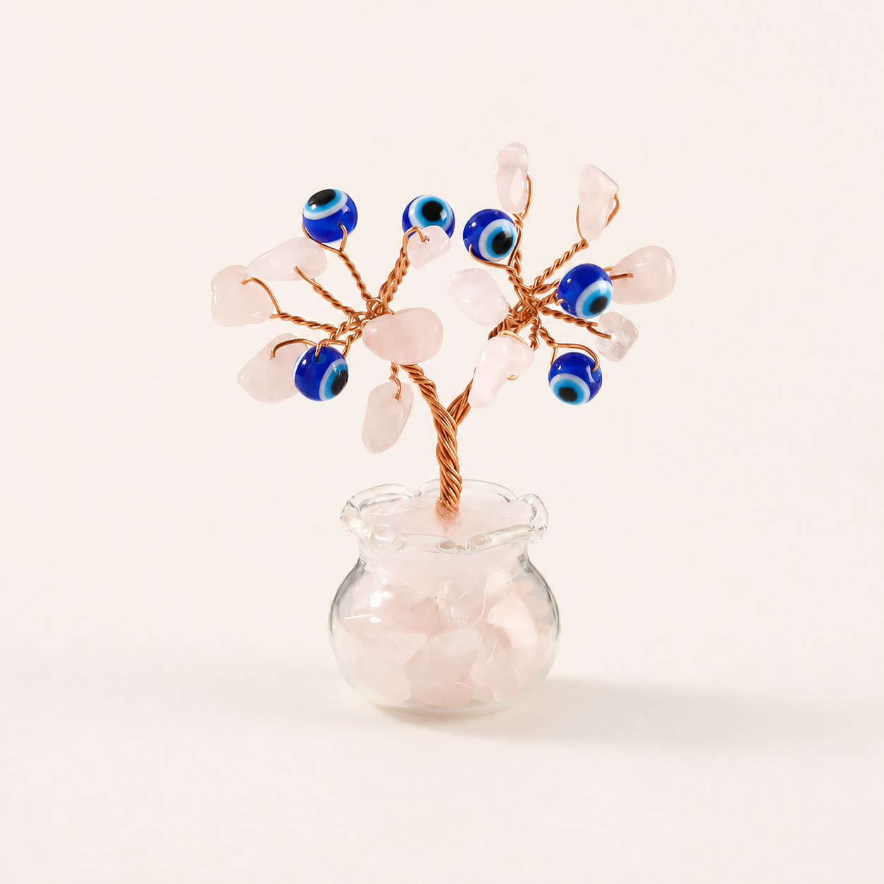 Natural crystal gravel fortune tree decorative craft for home, office desk, and car
