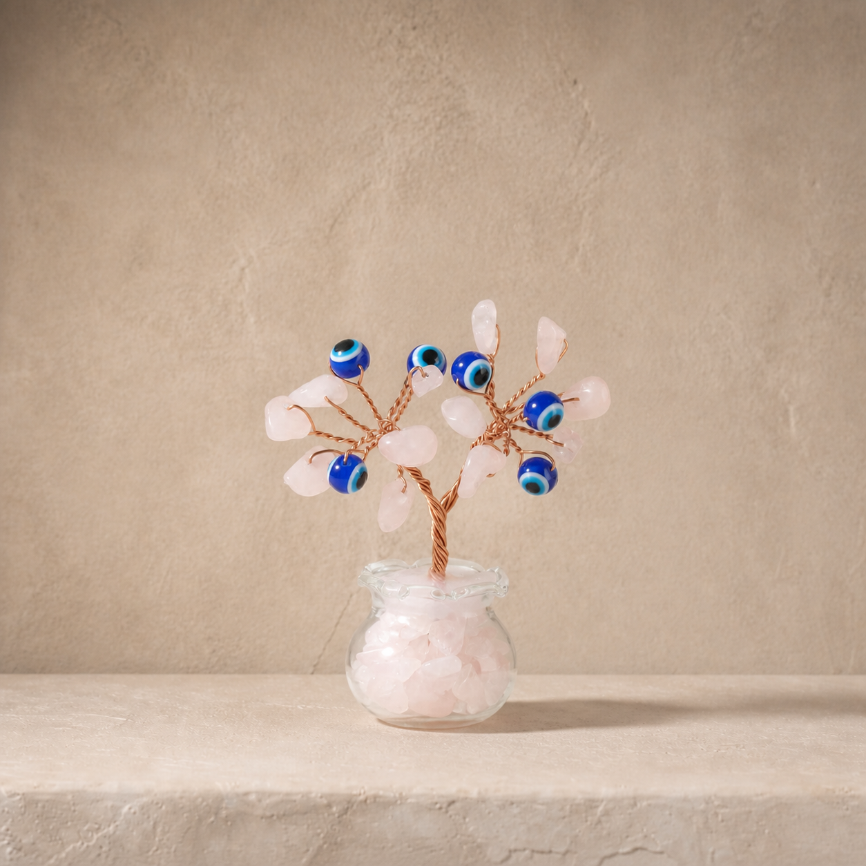 Natural crystal gravel fortune tree decorative craft for home, office desk, and car