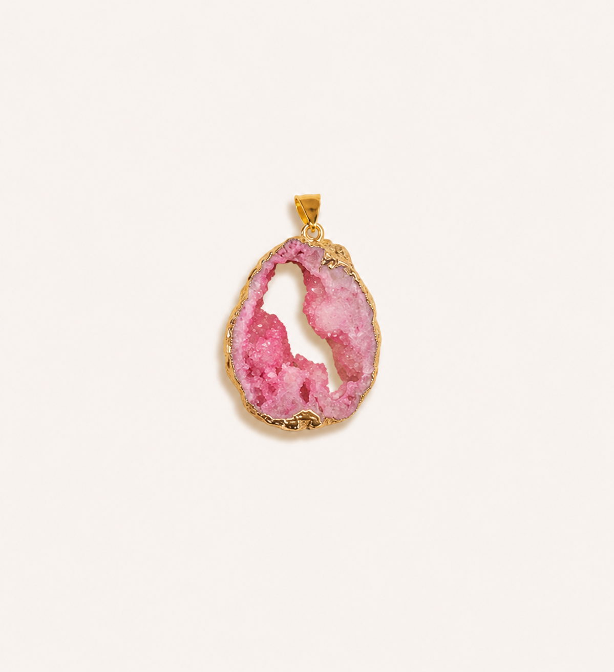 European and American cross-border natural crystal raw stone pendants, handmade DIY electroplated copper wire edged crushed stone pendant accessories