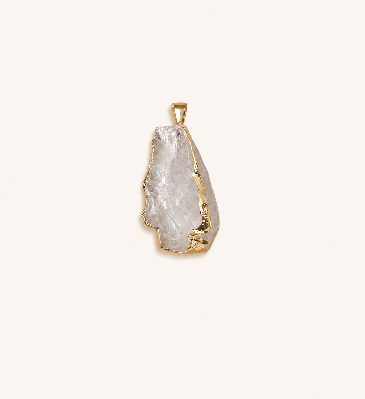 Irregular natural crystal stone pendant diy Gilt-edged gravel sweater chain bracelet accessory
