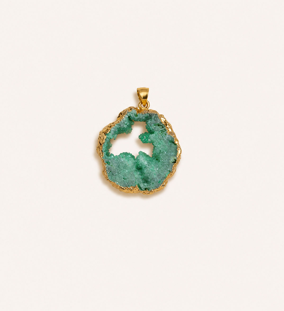 European and American cross-border natural crystal raw stone pendants, handmade DIY electroplated copper wire edged crushed stone pendant accessories