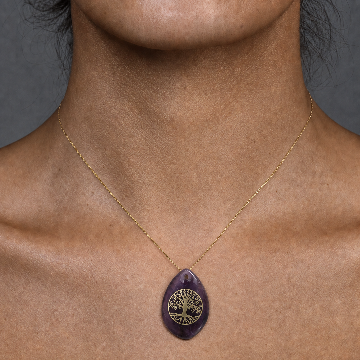 Natural white and pink amethyst necklace pendant crystal jewelry accessories raw stone water drop pendant wholesale