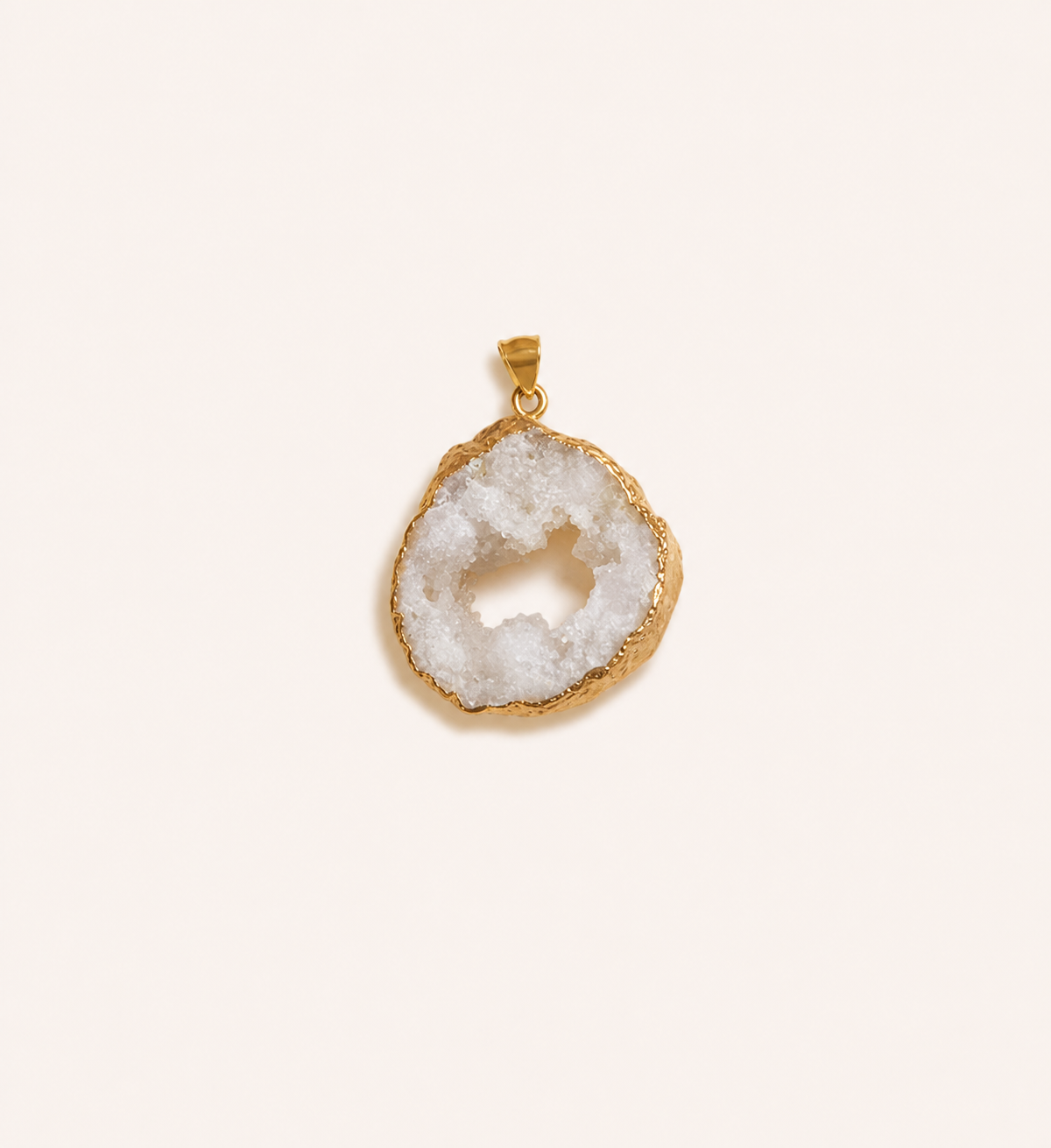 European and American cross-border natural crystal raw stone pendants, handmade DIY electroplated copper wire edged crushed stone pendant accessories