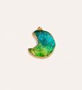 New style twisted gold-plated copper wire colorful moon pendant handmade DIY natural crystal sweater chain pendant accessory