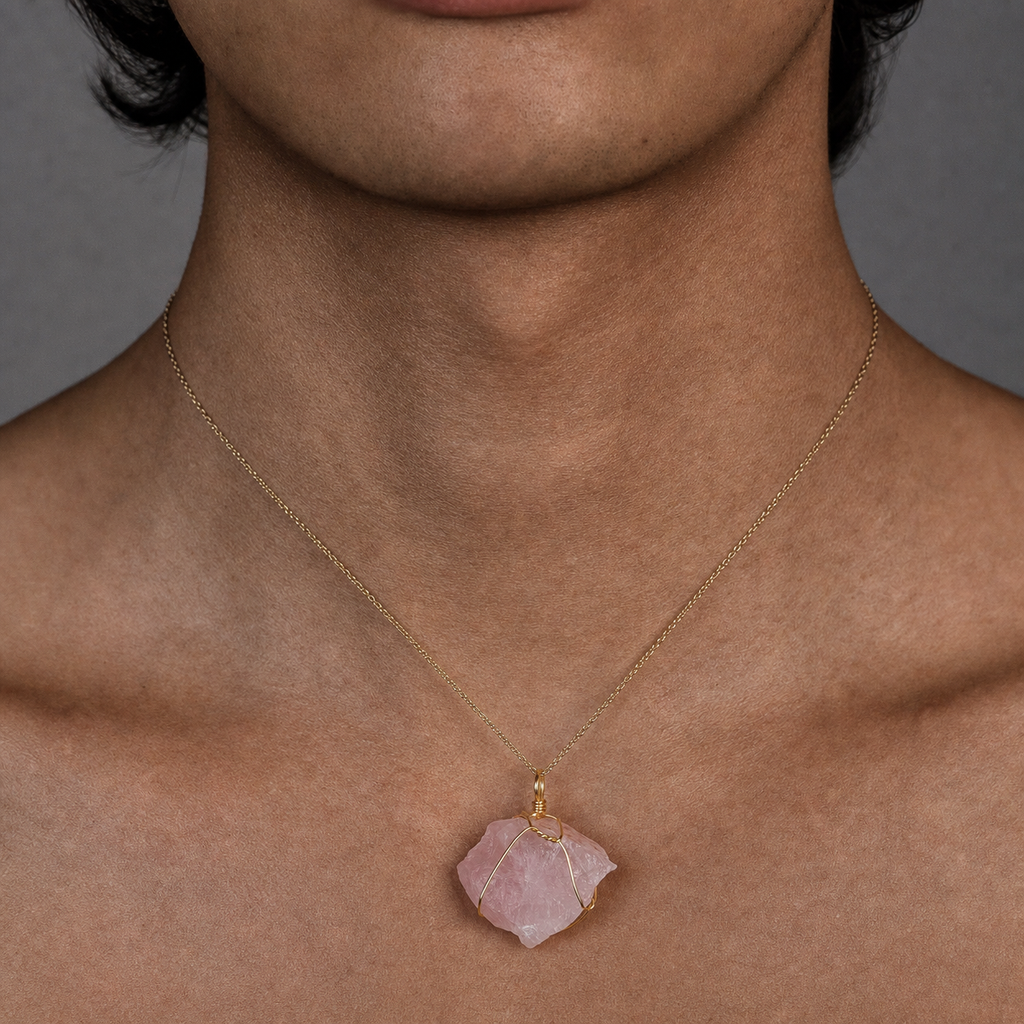 Irregular natural crystal stone pendant diy Gilt-edged gravel sweater chain bracelet accessory