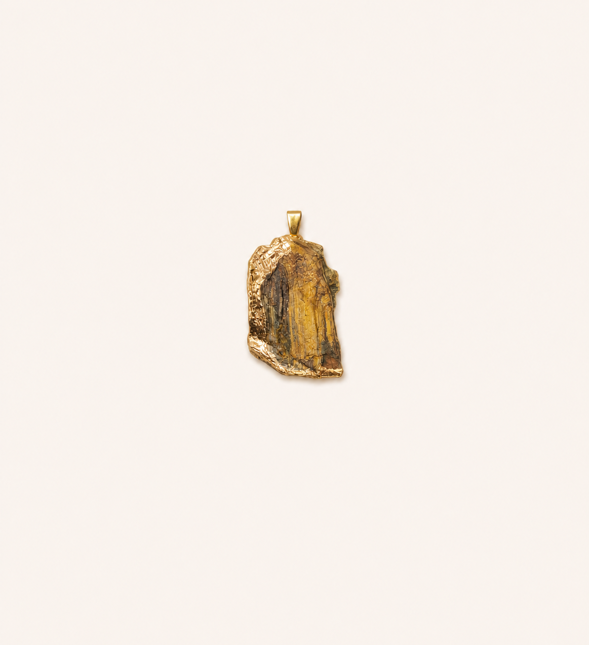 Irregular natural crystal stone pendant diy Gilt-edged gravel sweater chain bracelet accessory